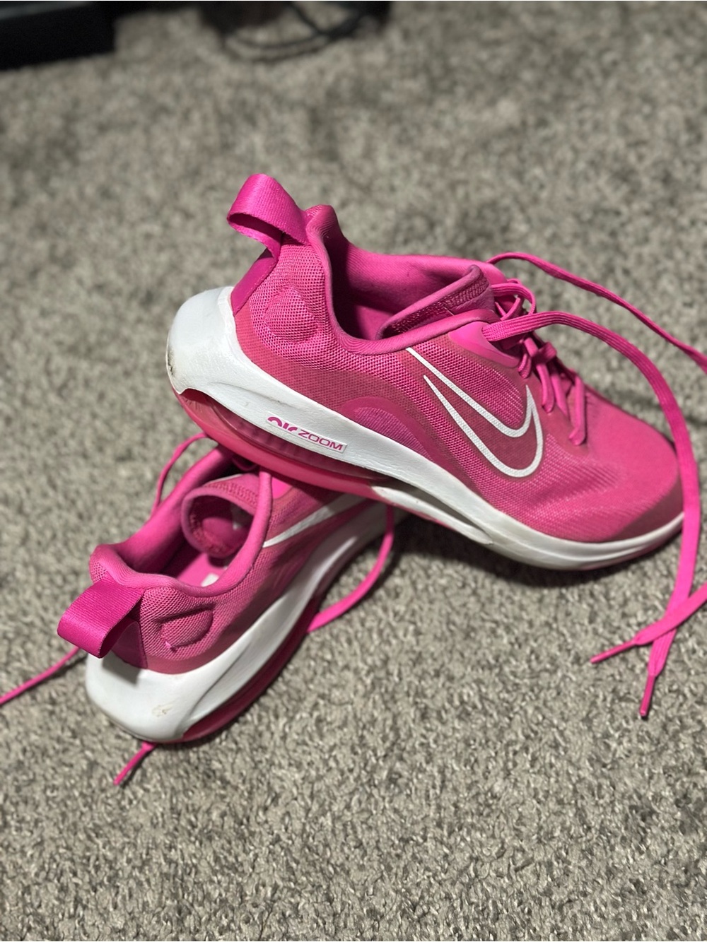 Nike Kids Pink Mesh Sneakers with White Swoosh
